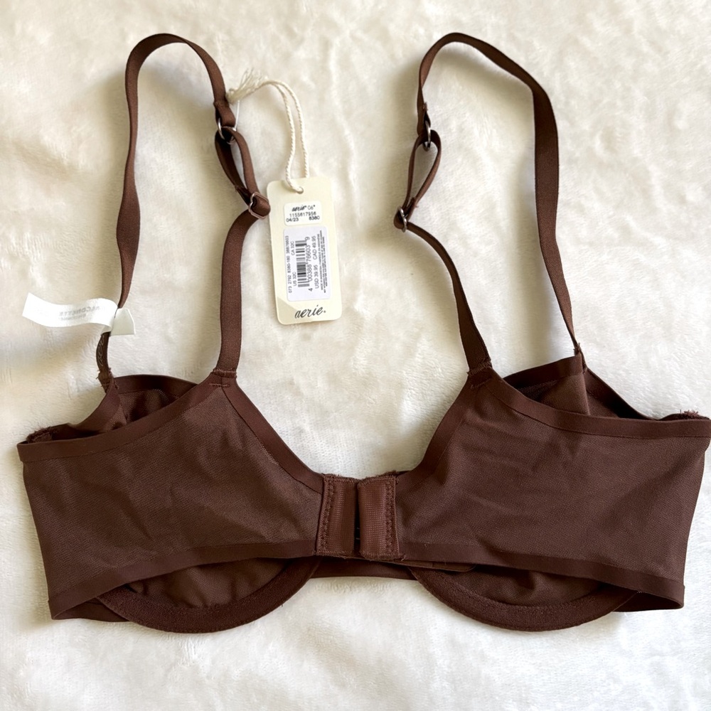 Unlined Brown Underwire Bra - - Picture 2 of 5
